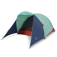 Kelty Rumpus 6 tent, with fly attached, door open